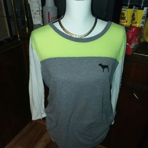 PINK Victoria's Secret Tops - Vs pink 3/4 sleeve tee PINK Victoria's Secret Tops - Vs pink 3/4 sleeve tee